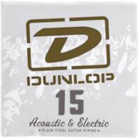 Dunlop Plain Steel Acoustic / Electric Guitar String .015 12 Pack (DPS15)