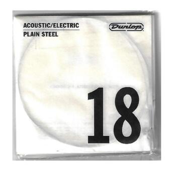 Dunlop Plain Steel Acoustic / Electric Guitar String .018 (DPS18S)